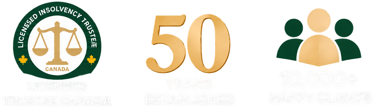Licensed Insolvency Trustee Canada, established for 50 years, and more than 10,000 happy clients